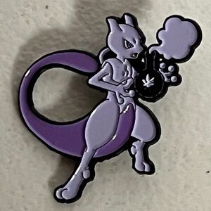 Mewtwo Pokemon Smoke Pin 420 Hat Pins Streetwear Hats Caps Mew Hatpin